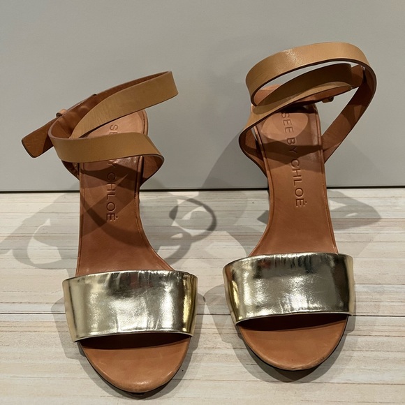 See by Chloe Ankle Strap Wedge Sandals - Picture 2 of 3